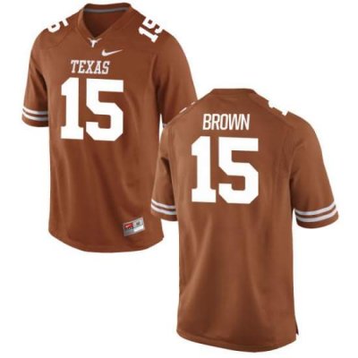 Texas Longhorns Youth #15 Chris Brown Game Tex Orange College Football Jersey ZHC63P2Q