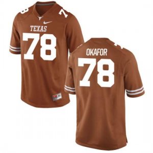 Texas Longhorns Youth #78 Denzel Okafor Game Tex Orange College Football Jersey RXI30P6X
