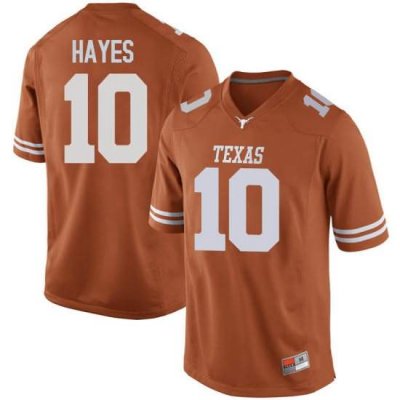 Texas Longhorns Men's #10 Jaxson Hayes Game Orange College Football Jersey EDN01P2N