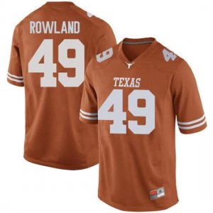 Texas Longhorns Men's #49 Joshua Rowland Game Orange College Football Jersey TLO00P0Z