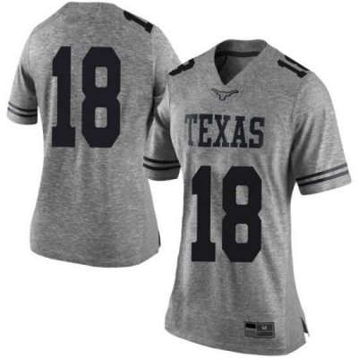 Texas Longhorns Women's #18 Tremayne Prudhomme Limited Gray College Football Jersey LHT83P6S