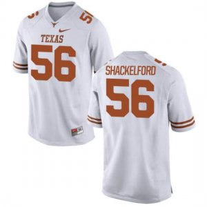 Texas Longhorns Men's #56 Zach Shackelford Authentic White College Football Jersey XFT43P5M