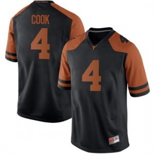 Texas Longhorns Men's #4 Anthony Cook Game Black College Football Jersey SZE85P0P