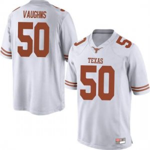 Texas Longhorns Men's #50 Byron Vaughns Replica White College Football Jersey JPD23P2A