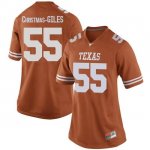Texas Longhorns Women's #55 D'Andre Christmas-Giles Game Orange College Football Jersey ESI64P3Y