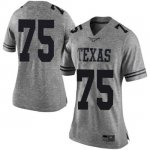 Texas Longhorns Women's #75 Junior Angilau Limited Gray College Football Jersey IYB03P4V