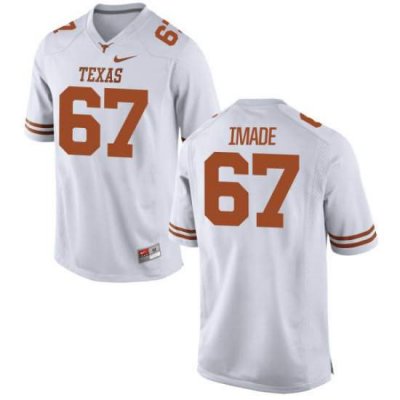 Texas Longhorns Women's #67 Tope Imade Game White College Football Jersey GWU55P4C