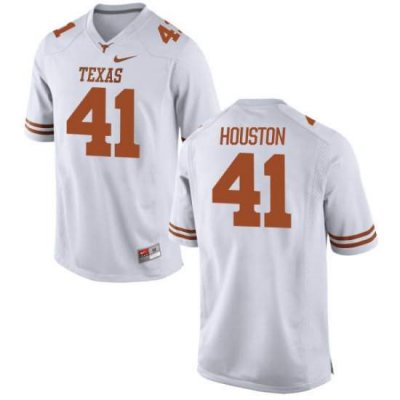 Texas Longhorns Men's #41 Tristian Houston Replica White College Football Jersey IWH48P4E