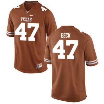 Texas Longhorns Men's #47 Andrew Beck Replica Tex Orange College Football Jersey WNQ18P5F