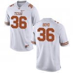 Texas Longhorns Youth #36 Demarco Boyd Limited White College Football Jersey NLF27P7L