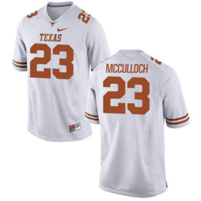 Texas Longhorns Men's #23 Jeffrey McCulloch Replica White College Football Jersey CCT76P6M