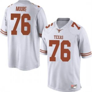 Texas Longhorns Men's #76 Reese Moore Replica White College Football Jersey TMW71P4E