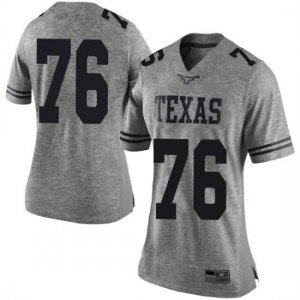 Texas Longhorns Women's #76 Reese Moore Limited Gray College Football Jersey AIK56P2S