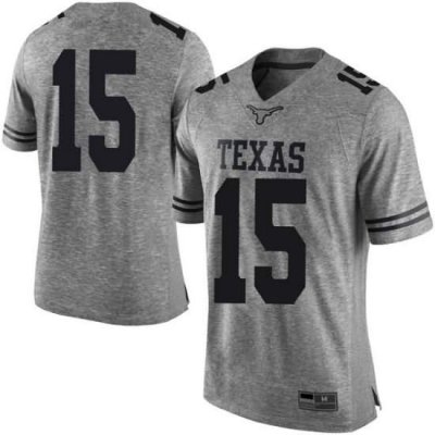 Texas Longhorns Men's #15 Travis West Limited Gray College Football Jersey NGC42P4F