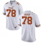 Texas Longhorns Men's #78 Denzel Okafor Authentic White College Football Jersey TOY65P8Z