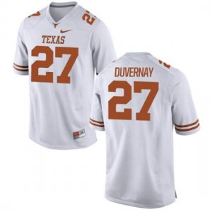 Texas Longhorns Women's #27 Donovan Duvernay Replica White College Football Jersey JNR26P2Y