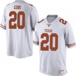 Texas Longhorns Men's #20 Jericho Sims Game White College Football Jersey ANV65P6F
