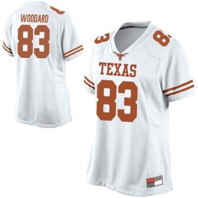 Texas Longhorns Women's #83 Al'Vonte Woodard Replica White College Football Jersey UGM33P8S