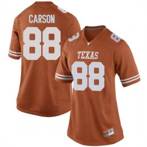 Texas Longhorns Women's #88 Daniel Carson Game Orange College Football Jersey MMU05P3Z