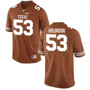 Texas Longhorns Men's #53 Jak Holbrook Limited Tex Orange College Football Jersey XUC44P7F