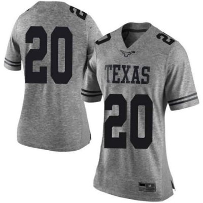 Texas Longhorns Women's #20 Jericho Sims Limited Gray College Football Jersey KEB58P7T