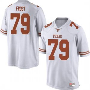 Texas Longhorns Men's #79 Matt Frost Game White College Football Jersey SDI74P3M