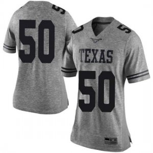 Texas Longhorns Women's #50 Byron Vaughns Limited Gray College Football Jersey PLU53P5Q
