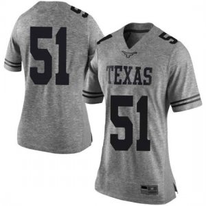 Texas Longhorns Women's #51 Jakob Sell Limited Gray College Football Jersey HES24P1Y