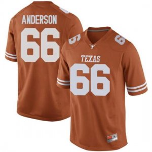 Texas Longhorns Men's #66 Calvin Anderson Replica Orange College Football Jersey PZE58P1L