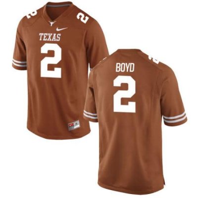 Texas Longhorns Men's #2 Kris Boyd Authentic Tex Orange College Football Jersey CRM88P1H