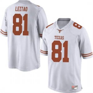 Texas Longhorns Men's #81 Reese Leitao Replica White College Football Jersey ZEX05P3J