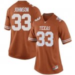 Texas Longhorns Women's #33 Gary Johnson Replica Orange College Football Jersey DSW11P4E
