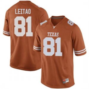 Texas Longhorns Men's #81 Reese Leitao Replica Orange College Football Jersey SUL52P2M