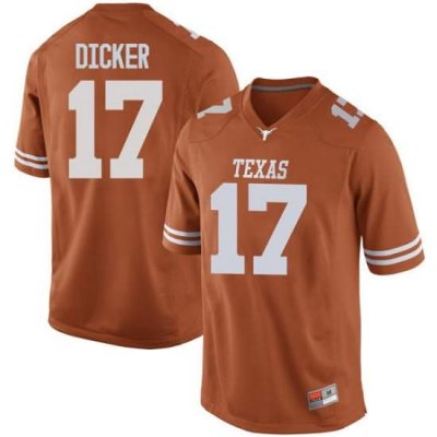 Texas Longhorns Men's #17 Cameron Dicker Replica Orange College Football Jersey YTD84P3P