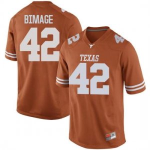 Texas Longhorns Men's #42 Marqez Bimage Game Orange College Football Jersey HVW64P3T
