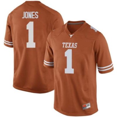Texas Longhorns Men's #1 Andrew Jones Game Orange College Football Jersey GTY13P3E
