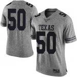 Texas Longhorns Men's #50 Byron Vaughns Limited Gray College Football Jersey TZO07P7Y