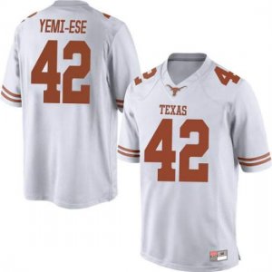 Texas Longhorns Men's #42 Femi Yemi-Ese Game White College Football Jersey GAY43P0J