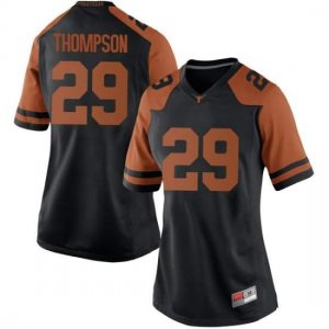 Texas Longhorns Women's #29 Josh Thompson Replica Black College Football Jersey FMA57P8Y