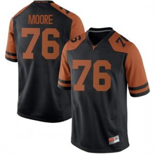 Texas Longhorns Men's #76 Reese Moore Replica Black College Football Jersey GSG08P8L
