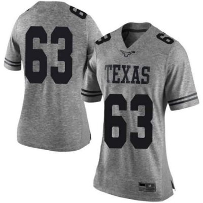 Texas Longhorns Women's #63 Troy Torres Limited Gray College Football Jersey WHS61P2P