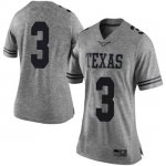 Texas Longhorns Women's #3 Cameron Rising Limited Gray College Football Jersey HTX31P1L