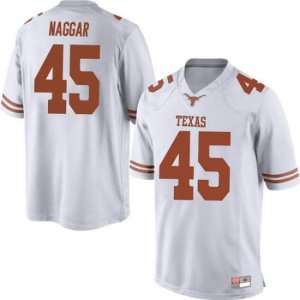 Texas Longhorns Men's #45 Chris Naggar Replica White College Football Jersey MNA14P5O