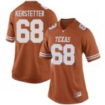Texas Longhorns Women's #68 Derek Kerstetter Replica Orange College Football Jersey RNT46P7U