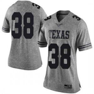 Texas Longhorns Women's #38 Jack Geiger Limited Gray College Football Jersey IRB24P2V