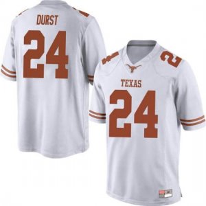 Texas Longhorns Men's #24 Jarmarquis Durst Game White College Football Jersey ARM36P3S