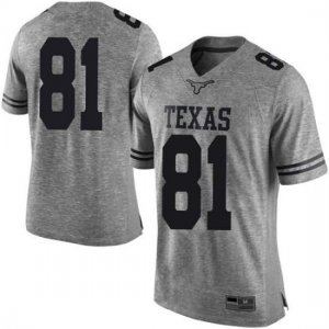 Texas Longhorns Men's #81 Reese Leitao Limited Gray College Football Jersey RCM14P8I