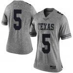 Texas Longhorns Women's #5 Royce Hamm Jr. Limited Gray College Football Jersey SBY36P1K