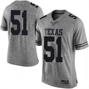 Texas Longhorns Men's #51 Jakob Sell Limited Gray College Football Jersey AFE52P8D