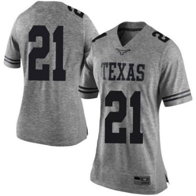 Texas Longhorns Women's #21 Turner Symonds Limited Gray College Football Jersey BZO42P3N